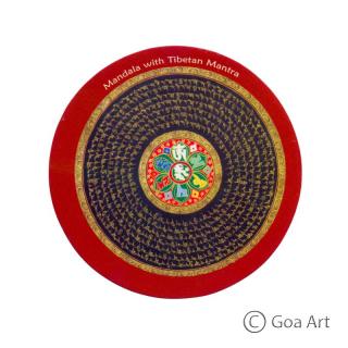 Mandala with Tibetan Mantra  Samolepka mandala s mantrou