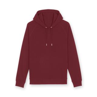 Mikina unisex s bočnými vreckami a kapucňou  Burgundy - 300GSM L