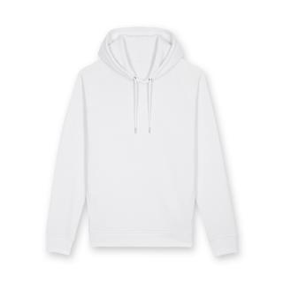 Mikina unisex s bočnými vreckami a kapucňou  White - 300GSM M