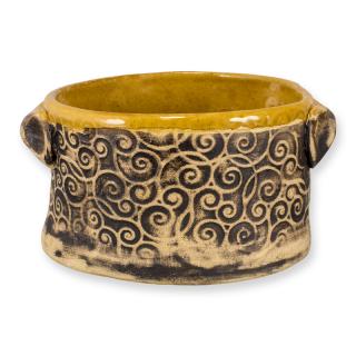 Miska  na guláš  ornamenty hnedé  Liptovská keramika 0,45 l