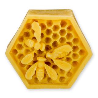 Mydielko Plastik s včelami  včelí vosk 5,5 x 6 cm