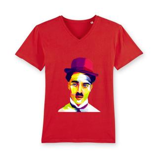 Pánske tričko s krátkym rukávom  Chaplin   Red - 155 GSM XL