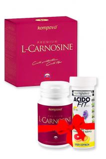Premium L-Carnosine + Acidofit  prírodné kapsule 60 ks + šumivé tablety