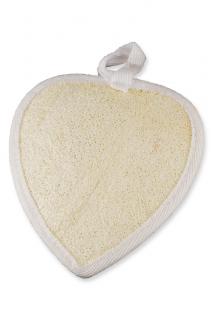 Špongia peelingová z Lufy  Srdce 12,5 x 12 x 0,5 cm