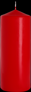 Sviečka Valec Červená  80 x 200 mm