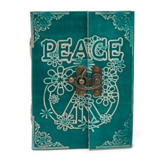 Zápisník kožený  Peace 18 x 13 cm