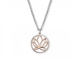 Strieborný náhrdelník rosé Lotosový kvet