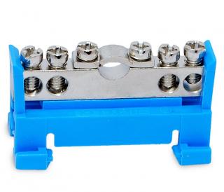 1-pólový rozbočovací mostík  N  4x16+1x25mm N4/1X25 nulový modrý