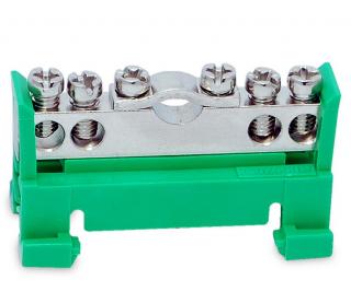 1-pólový rozbočovací mostík  PE  4x16+1x25mm PE4/1X25 uzemňovací zelený