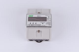 3-fázový digitálny elektromer 3x230/400V 80A WZE-3 MID