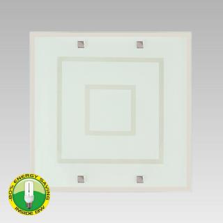 ACROSS stropné/nástenné štvorcové svietidlo sklenené 300x300 2xE27 1378