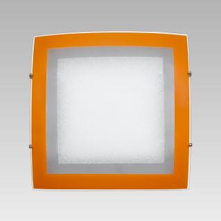 ARCADA stropné štvorcové svietidlo sklenené oranžové 390x390 2xE27 45003