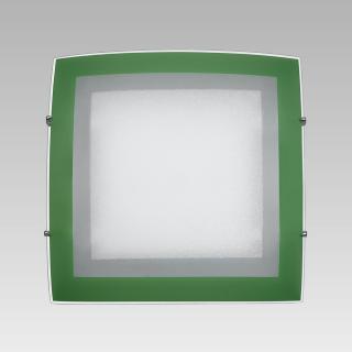 ARCADA stropné štvorcové svietidlo sklenené zelené 310x310 1xE27 45000