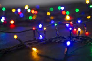 Blikajúca vianočná svetelná reťaz 3+10m 100 LED RGB IP44 8090737A