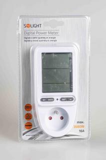 Digitálny zásuvkový merač spotreby energie DT27 SOLIGHT