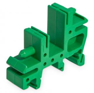 Držiak pre 2 mosadzné svorkovnice 1,5-16mm² plastový zelený E02PE ELCON