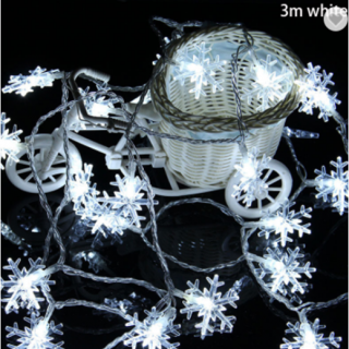 Hviezdičky vianočná svetelná reťaz 3m 20 LED studená biela IP45 PL0154