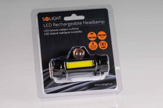 LED čelovka 3+3W 2 módy USB nabíjateľná WN32