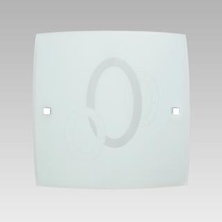 MERIVA stropné/nástenné štvorcové svietidlo sklenené biele 1xE27 1310