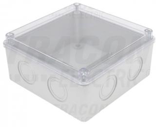 Montážna krabica transparentná 150x150x70mm IP55 MED15157T