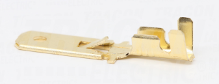 Neizolovaný mosadzný lisovací kolík plochý s poistkou 6,3x0,8mm 1-2,5mm² CS6B