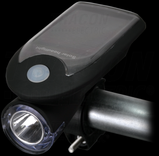 Predné solárne LED svetlo na bicykel 6-12h 3W 200lm IP64
