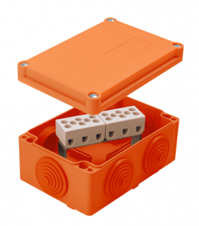 Protipožiarna krabica 125x85mm 4mm² 6P IP55 oranžová PO 125 6P/4 SEZ DK