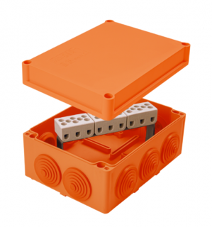 Protipožiarna krabica 155x115mm 10mm² 9P IP55 oranžová PO 155 9P/10 SEZ DK