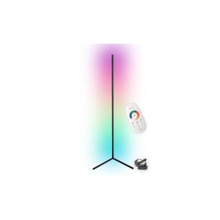 RGB+W LED stojatá lampa s diaľkovým ovládačom 20W 140cm čierna PL0297
