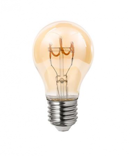 Stmievateľná dekoračná LED žiarovka E27 4W 2200K filament jantár PL7721