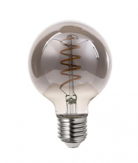 Stmievateľná dekoračná LED žiarovka E27 4W 2200K G80 filament dymová PL1790