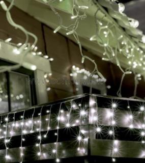 Svietiaci vianočný LED záves s cencúľmi 20m 230V 8 programov 6500K