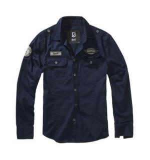 Brandit Luis Vintage Košeľa pánska Navy S Navy Blue
