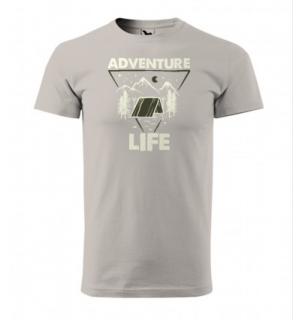 HIPKINS Adventure Life tričko s krátkym rukávom šedé v.1 S Šedá