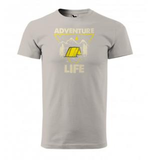 HIPKINS Adventure Life tričko s krátkym rukávom šedé v.2 S Šedá