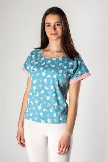 Dámske bledo modré voľnejšie tričko HANISA Veľkosť dámska: XL