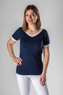 Dámske modré tričko s krátkým rukávom PADY Veľkosť výrobku: L