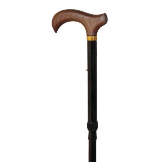 Skladacia vychádzková palica s drevenou rúčkou čierna Garcia 159