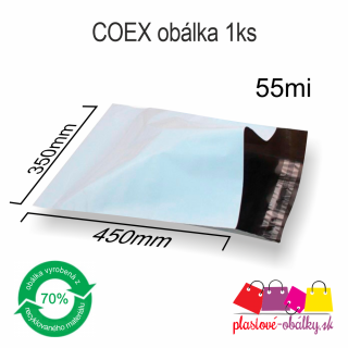 Plastové obálky COEX nepriehľadné Balenie: 100 ks balenie, Rozmer: 240 x 350 mm