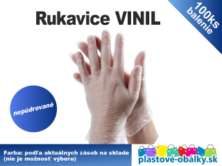 Rukavice Vinyl nepudrované Veľkosť: M