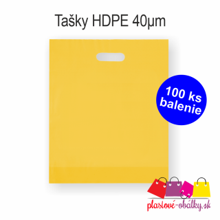Tašky HDPE Balenie: 100 ks balenie, Farba: Žltá, Rozmer: 300 x 350 mm