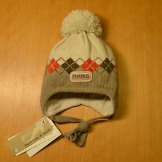 BARBARAS Zimná čiapka pre bábätko - štvorce Veľkosť čiapky: 42-44 cm
