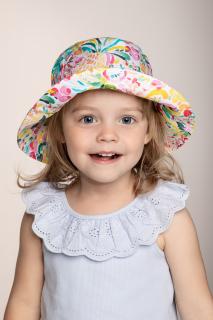 Broel detský klobúk SEVERINA kvietky Veľkosť čiapky: 50 cm