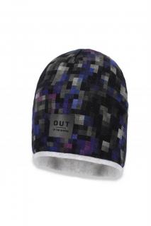 Broel jesenná čiapka METODY modro-fialová pixels Veľkosť čiapky: 50 cm