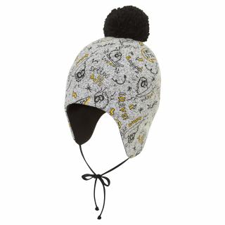 Broel zimná čiapka SAMSON sivá+žltá Veľkosť čiapky: 47 cm