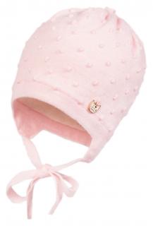 Jamiks Vlnená čiapka LARINA ružová Veľkosť čiapky: 40 cm