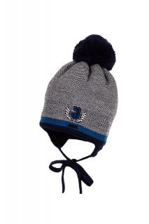 Jamiks Zimná detská čiapka JOHN - modrý pásik Veľkosť čiapky: 42 cm