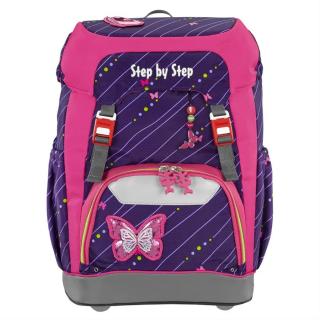 Step by Step školská taška GRADE trblietavý motýľ