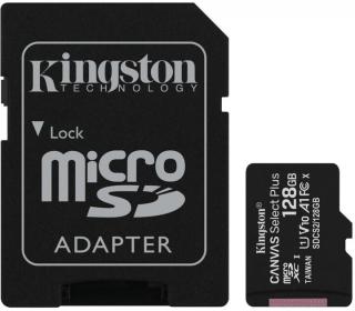 Pamäťová karta Kingston Canvas Select Plus A1 128GB microSDXC, Class 10, 100MB/s, s adaptérom