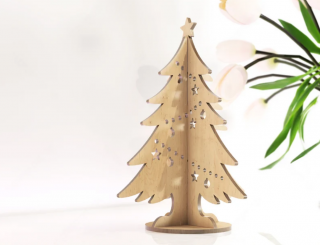 Drevený vianočný stromček 2 Veľkosť: 10 cm